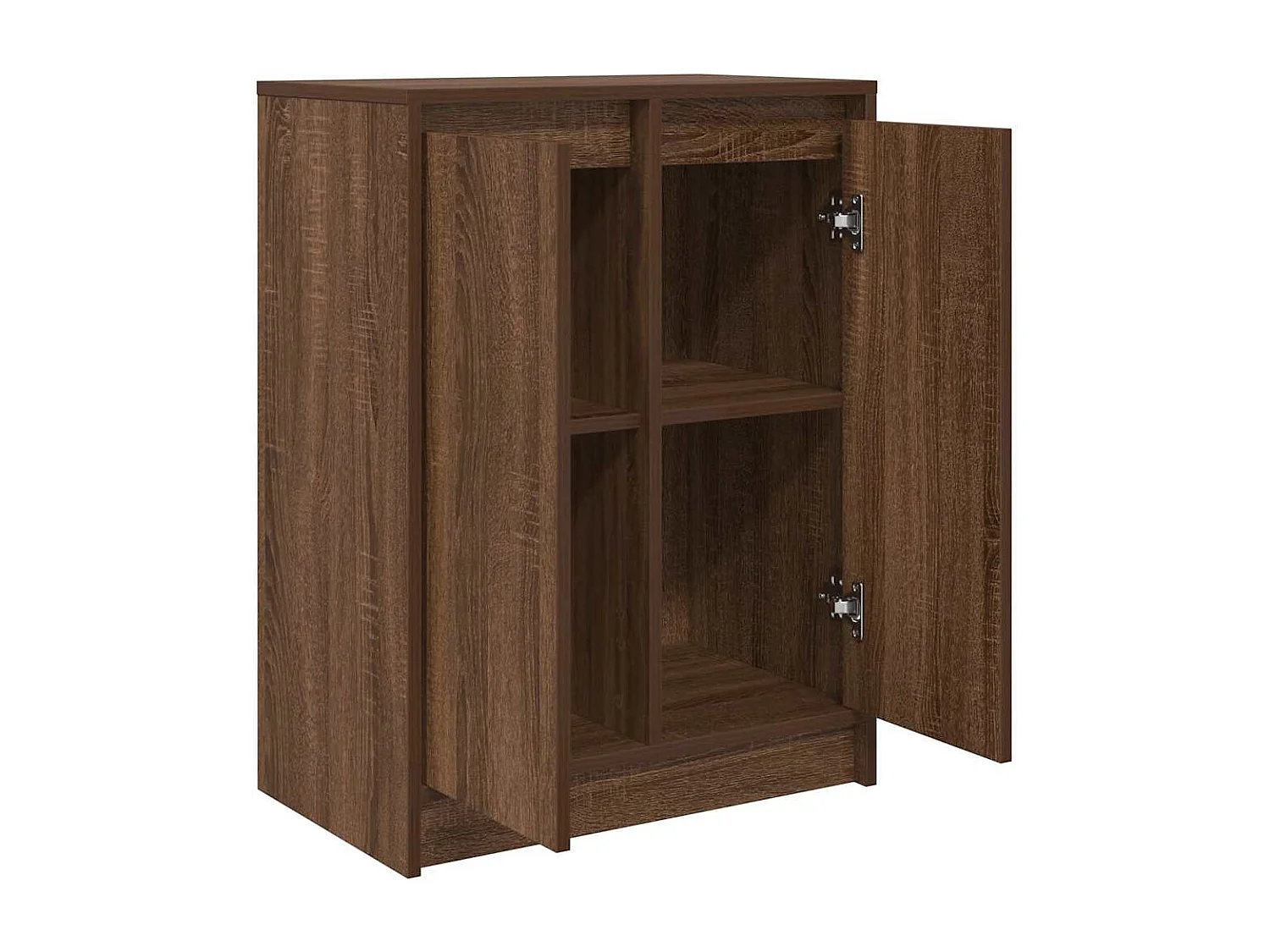 Dressoir 57x34x76 cm bewerkt hout bruin eikenkleurig