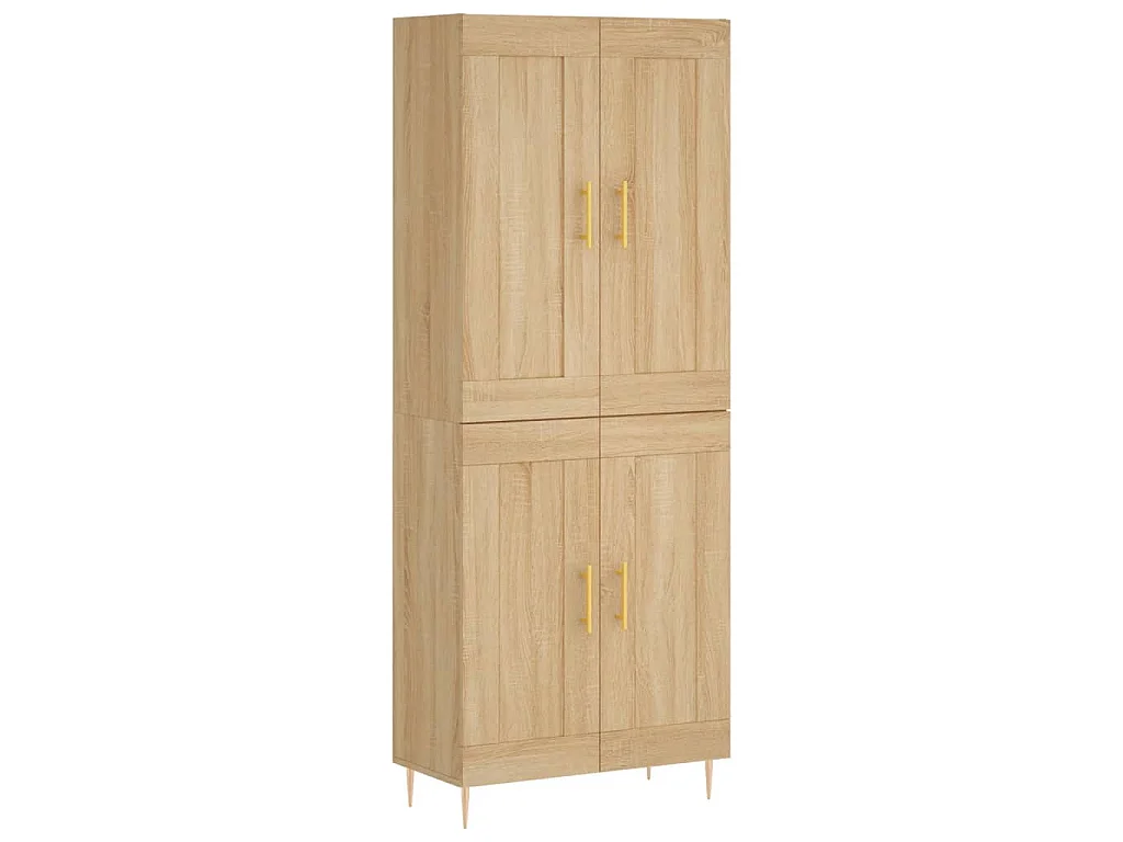 Buffet haut Chêne sonoma 69,5x34x180 cm Bois d'ingénierie