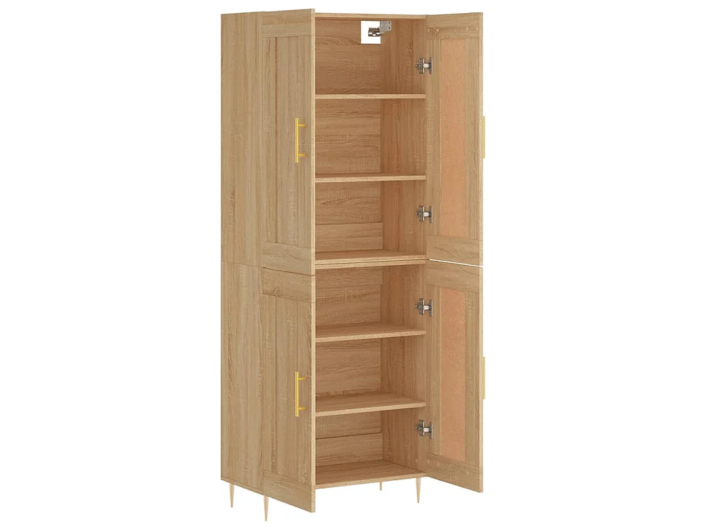 Buffet haut Chêne sonoma 69,5x34x180 cm Bois d'ingénierie