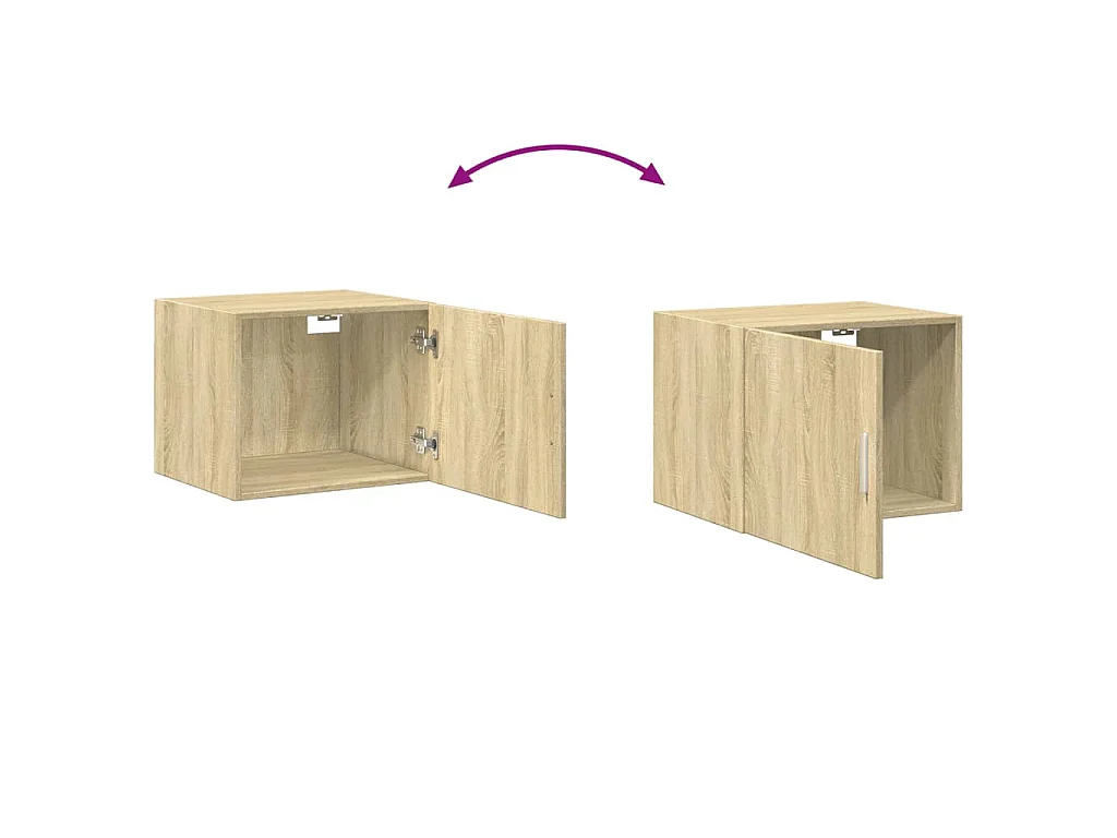 Wandkast 50x42,5x40 cm bewerkt hout sonoma eikenkleurig