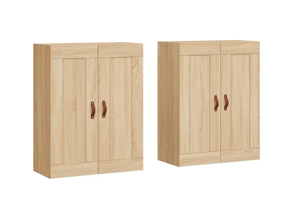 Armoires murales 2 pcs chêne sonoma bois d'ingénierie