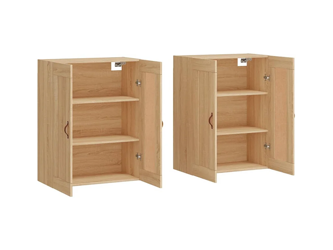 Armoires murales 2 pcs chêne sonoma bois d'ingénierie