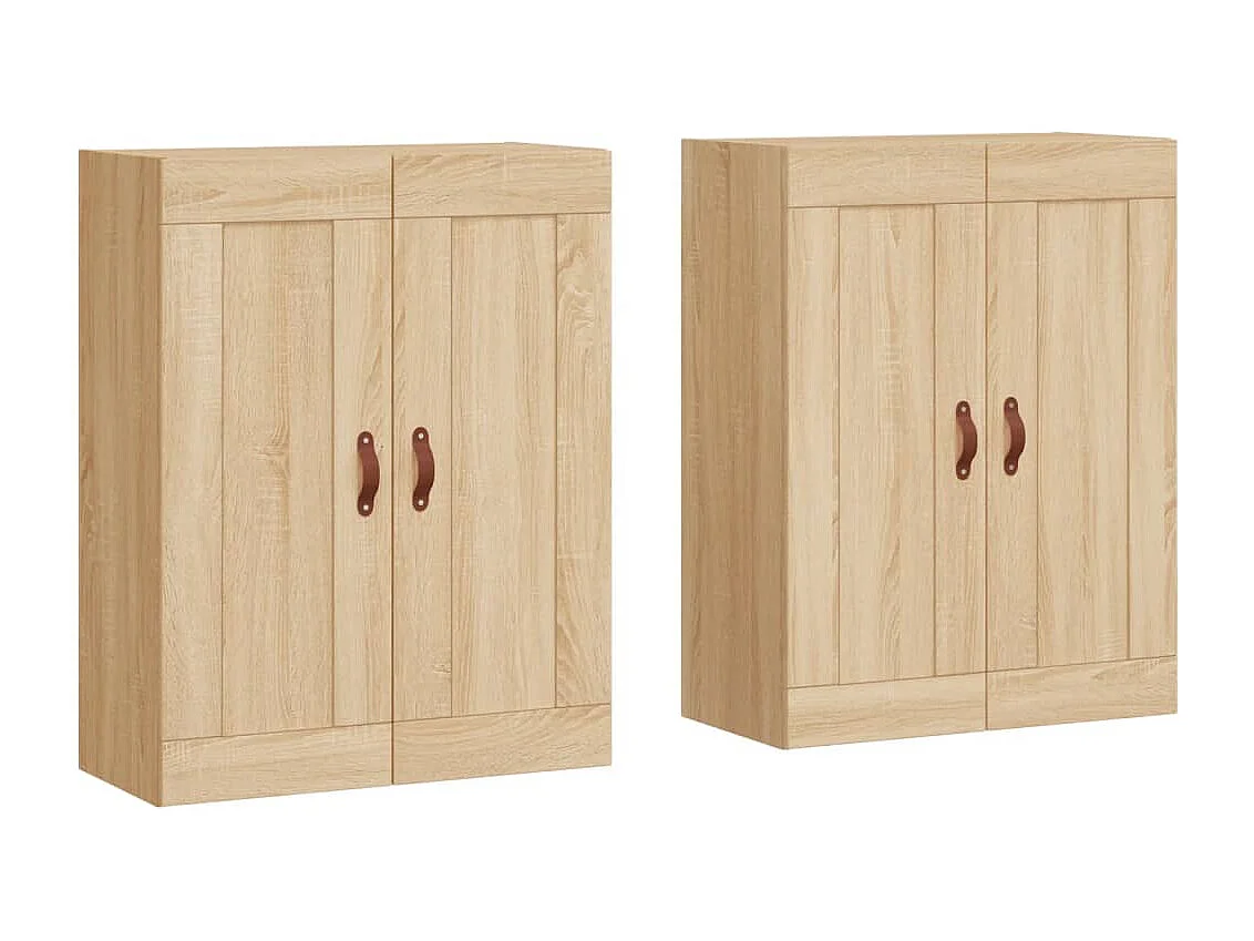 Armoires murales 2 pcs chêne sonoma bois d'ingénierie