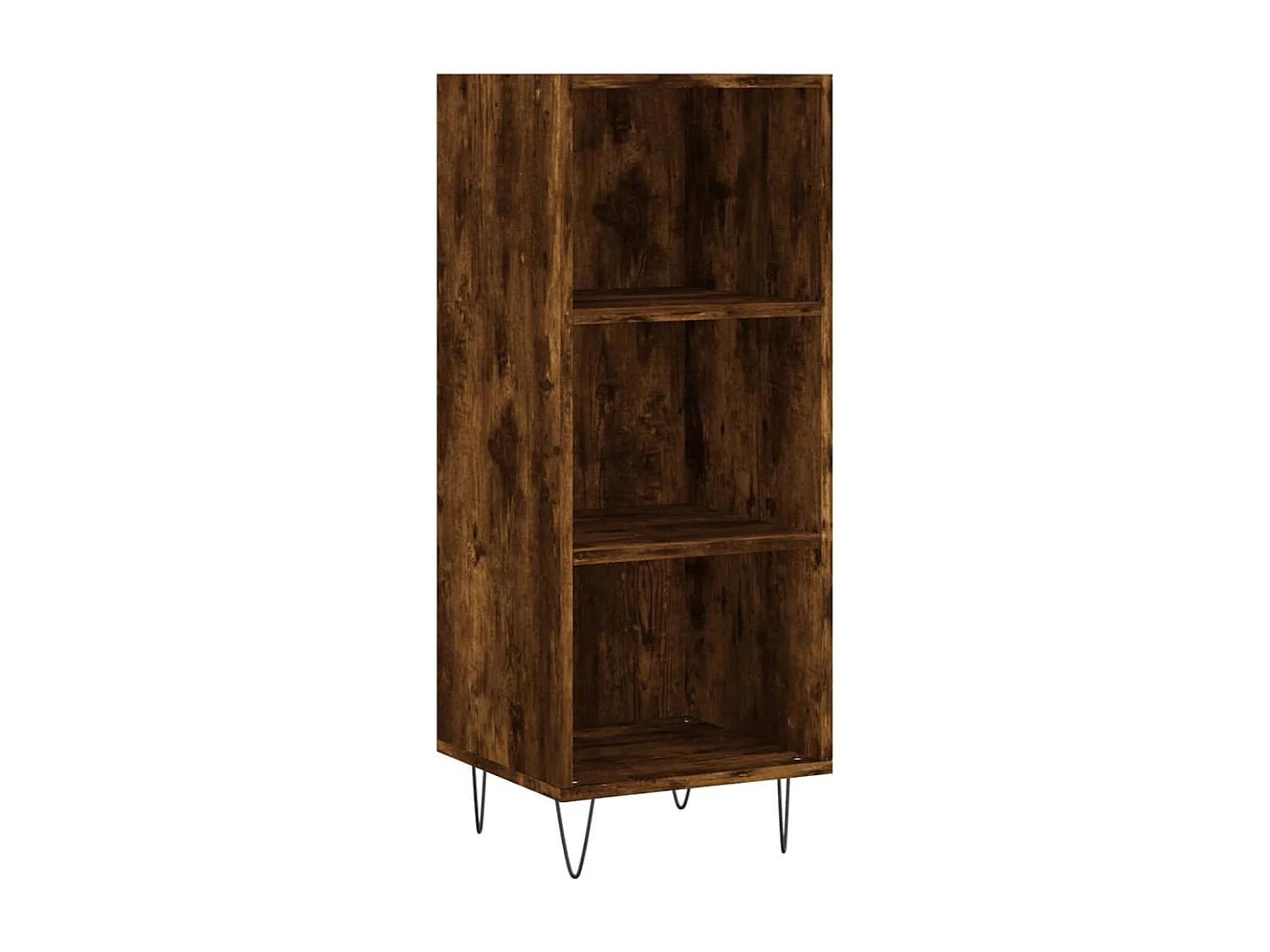 Buffet haut Chêne fumé 34,5x34x180 cm Bois d'ingénierie