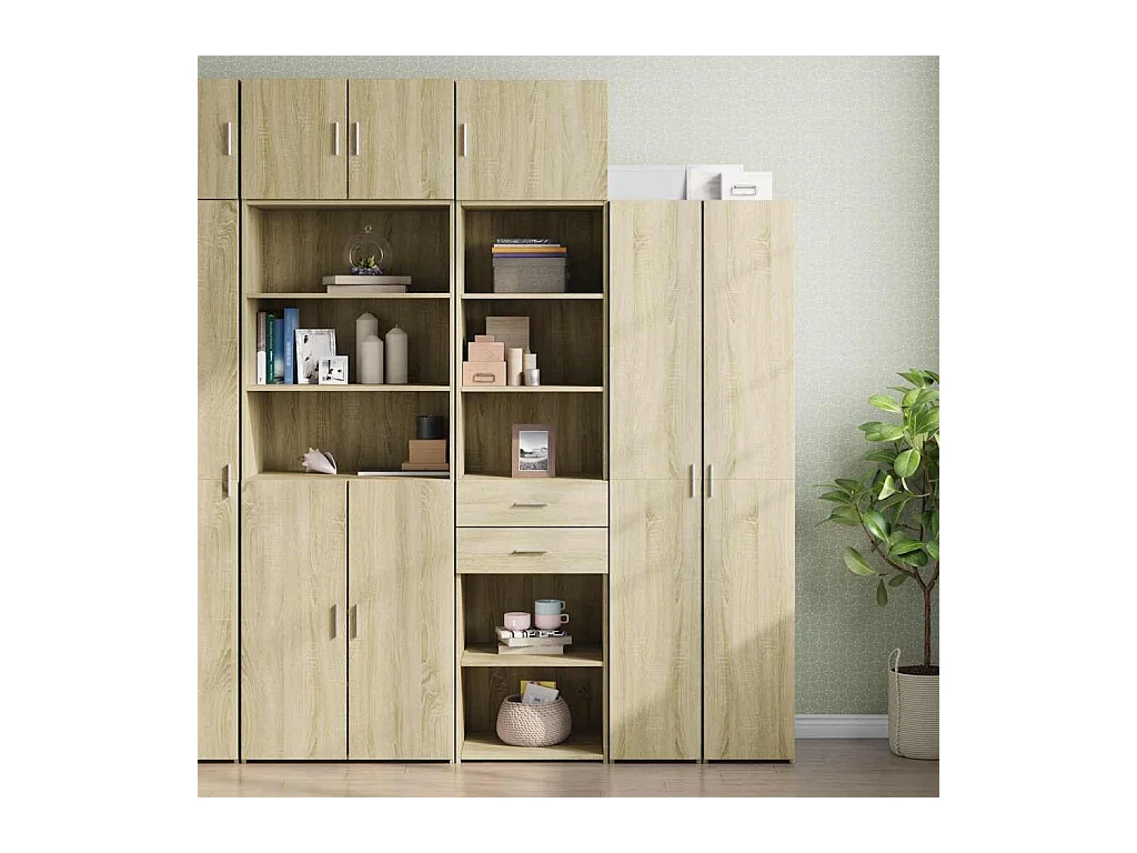 Armoire de rangement mince chêne sonoma 50x42,5x225 cm