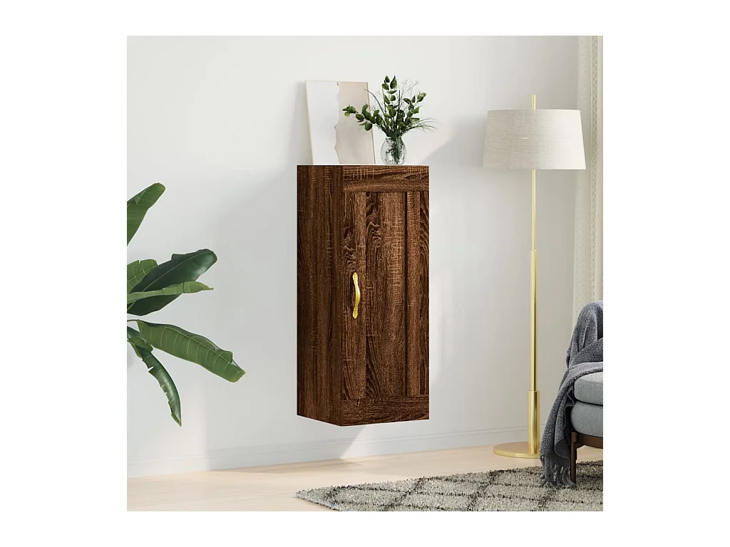 Armoire murale chêne marron 34,5x34x90 cm bois d'ingénierie