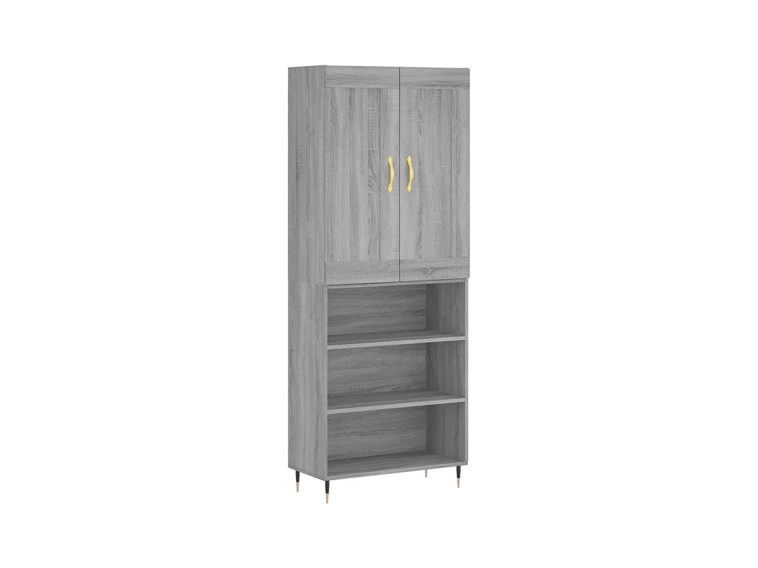 Buffet haut Sonoma gris 69,5x34x180 cm Bois d'ingénierie
