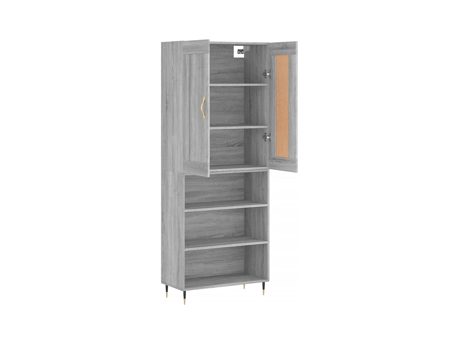 Buffet haut Sonoma gris 69,5x34x180 cm Bois d'ingénierie