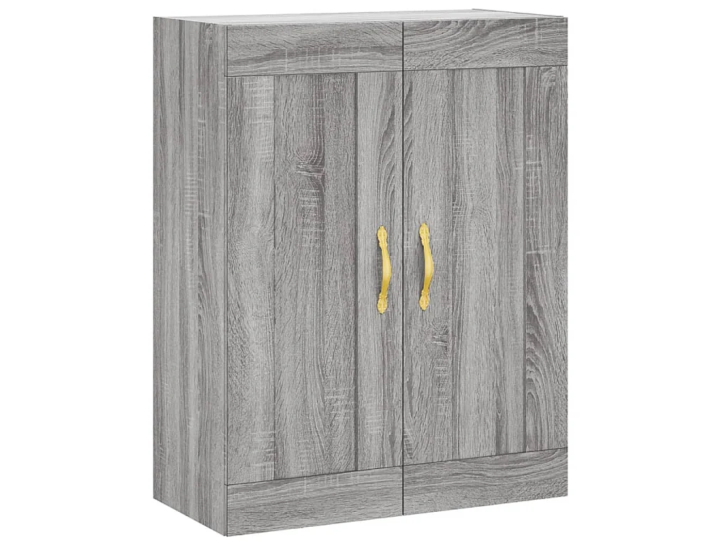 Buffet haut Sonoma gris 69,5x34x180 cm Bois d'ingénierie