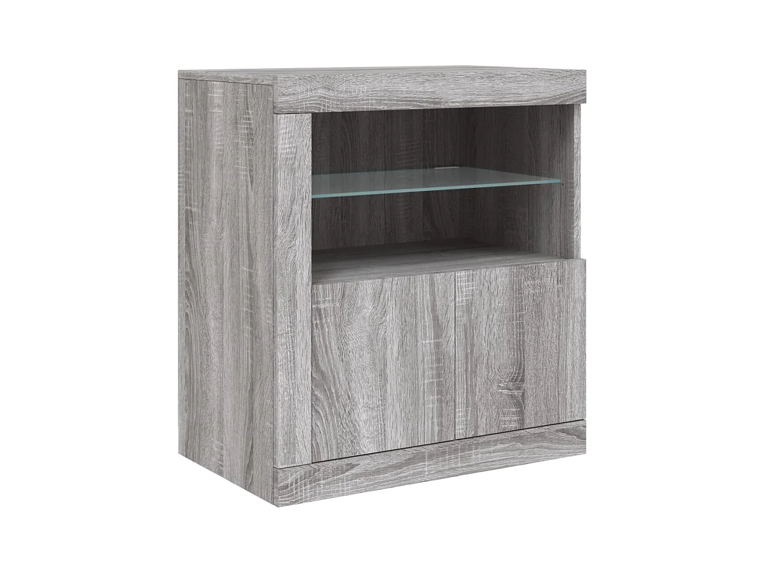 Sideboard mit LED-Leuchten Grau Sonoma 283x37x67 cm