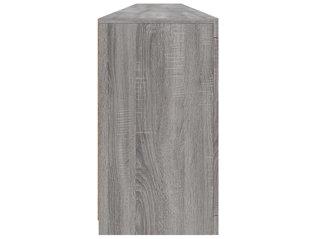 Aparador con luces LED gris Sonoma 283x37x67 cm