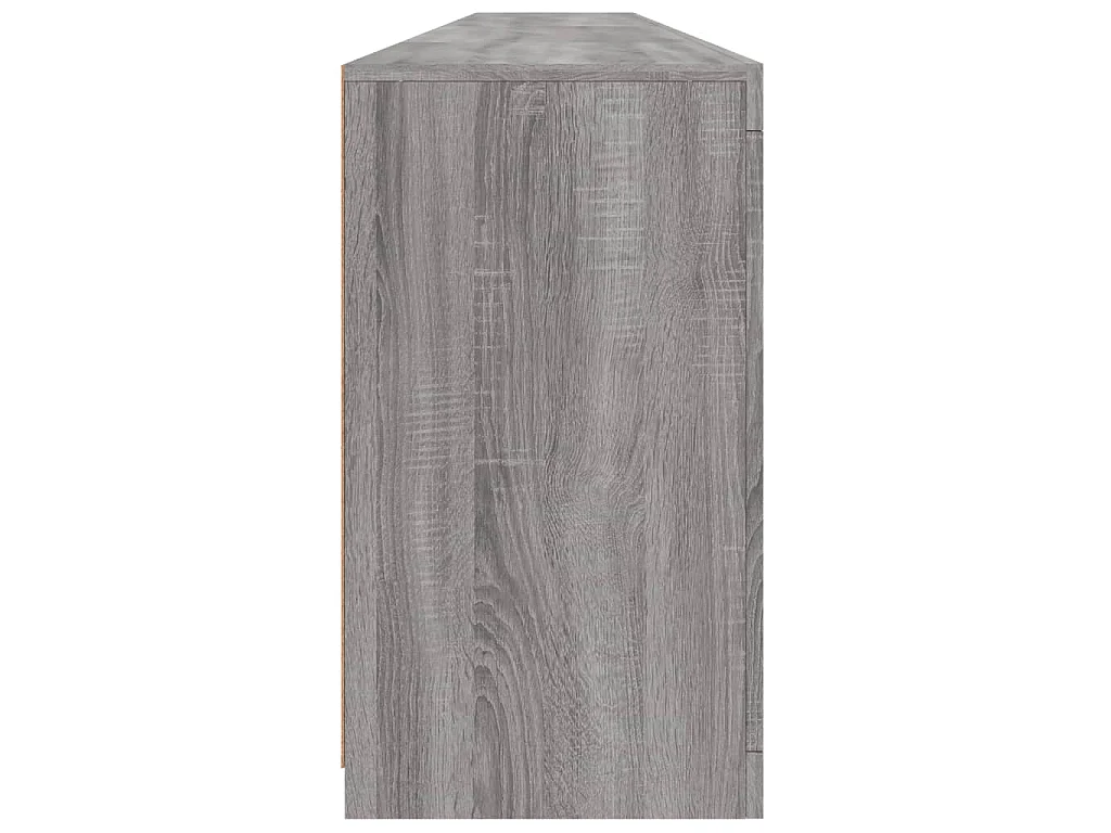 Aparador con luces LED gris Sonoma 283x37x67 cm