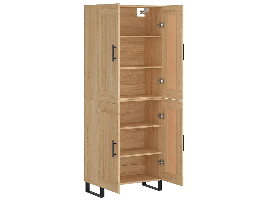 Buffet haut Chêne sonoma 69,5x34x180 cm Bois d'ingénierie