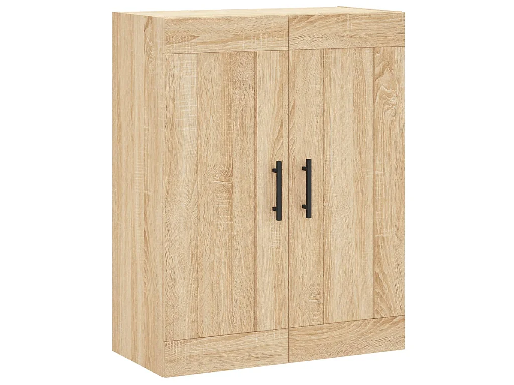 Aparador alto madera contrachapada color roble 69,5x34x180 cm
