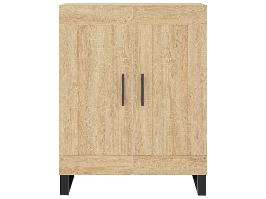 Aparador alto madera contrachapada color roble 69,5x34x180 cm