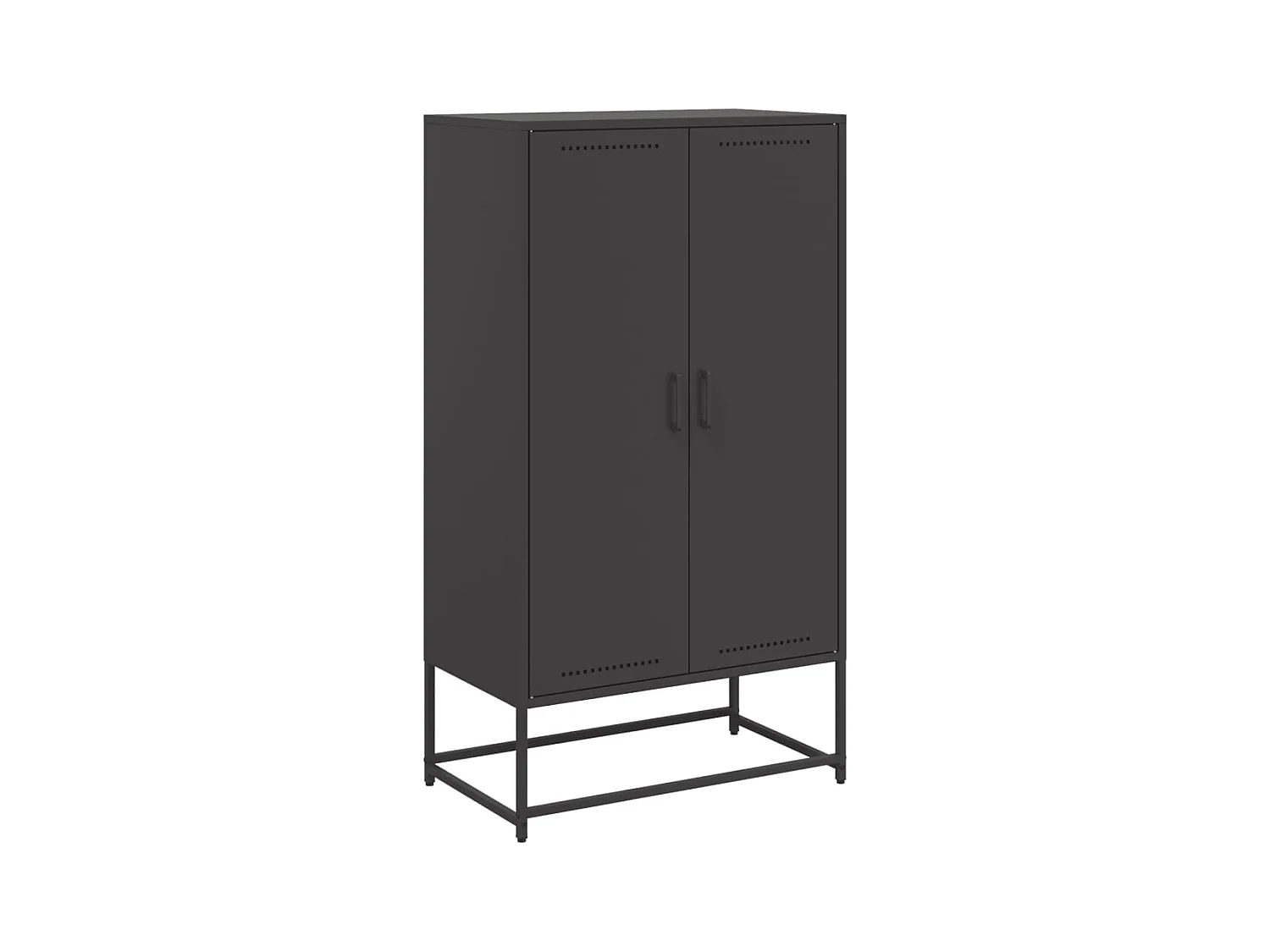 Buffet haut noir 68,5x38,5x123,5 cm acier
