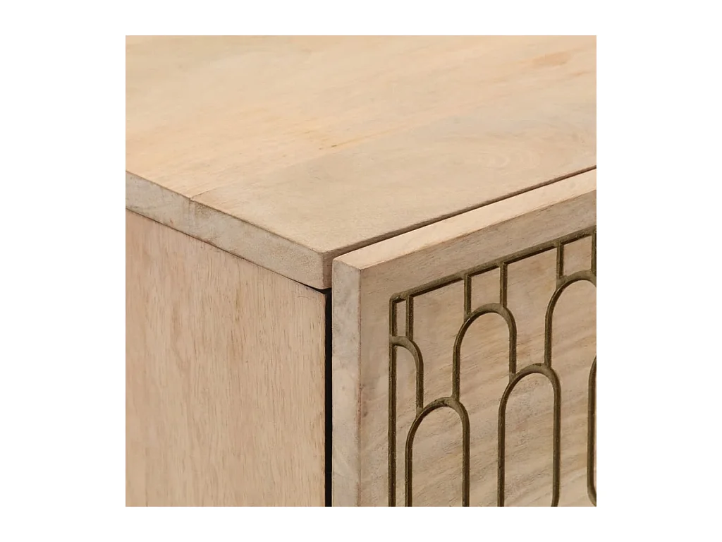 Armoires latérales 2 pcs 60x33x75 cm bois massif de manguier