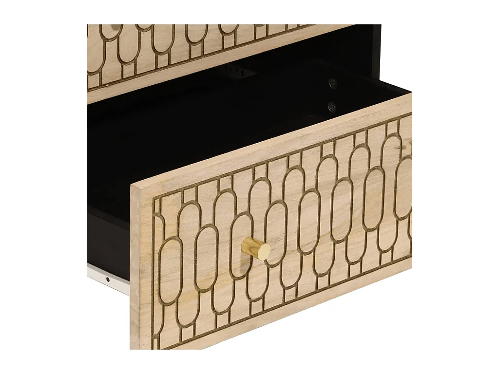 Armoires latérales 2 pcs 60x33x75 cm bois massif de manguier