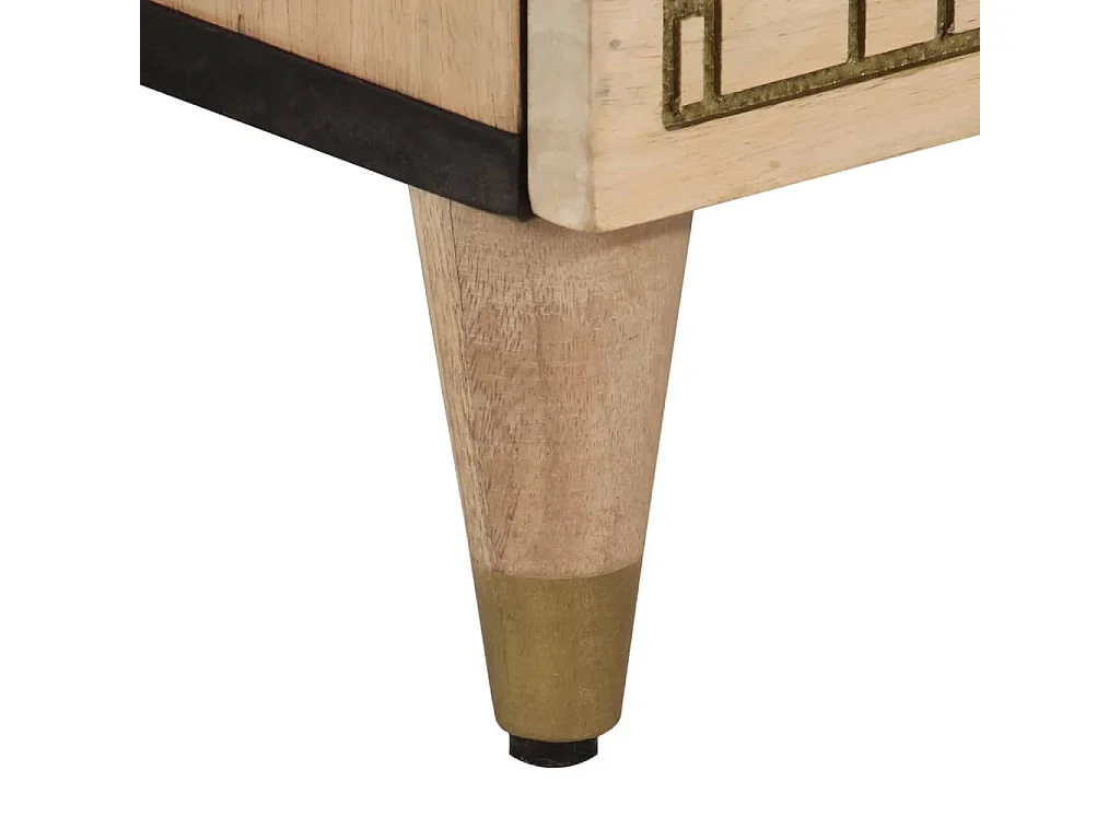 Aparador 2 piezas madera maciza de mango 60x33x75 cm