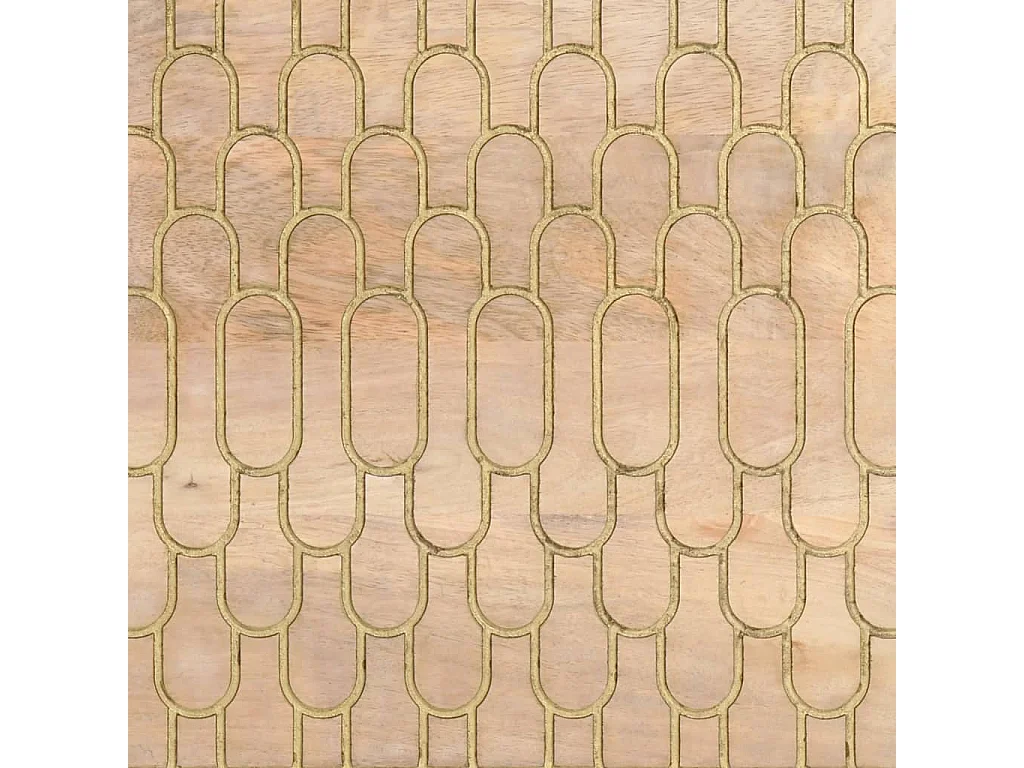 Aparador 2 piezas madera maciza de mango 60x33x75 cm