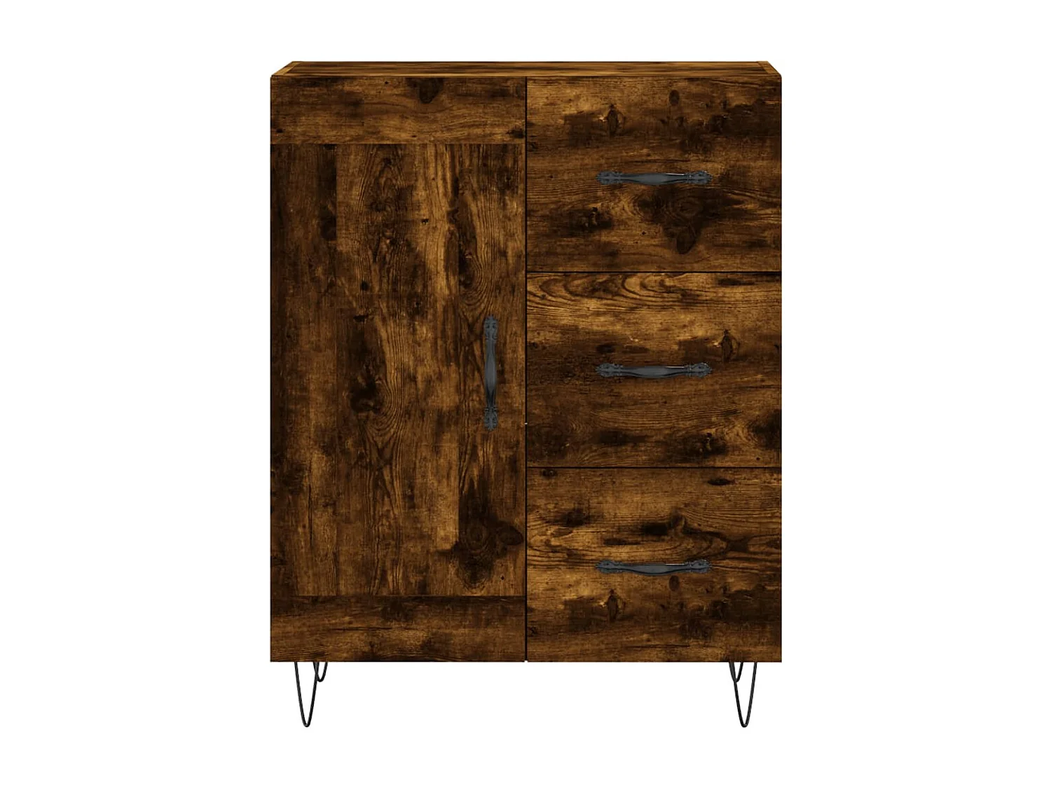 Highboard Räuchereiche 69,5x34x180 cm Holzwerkstoff