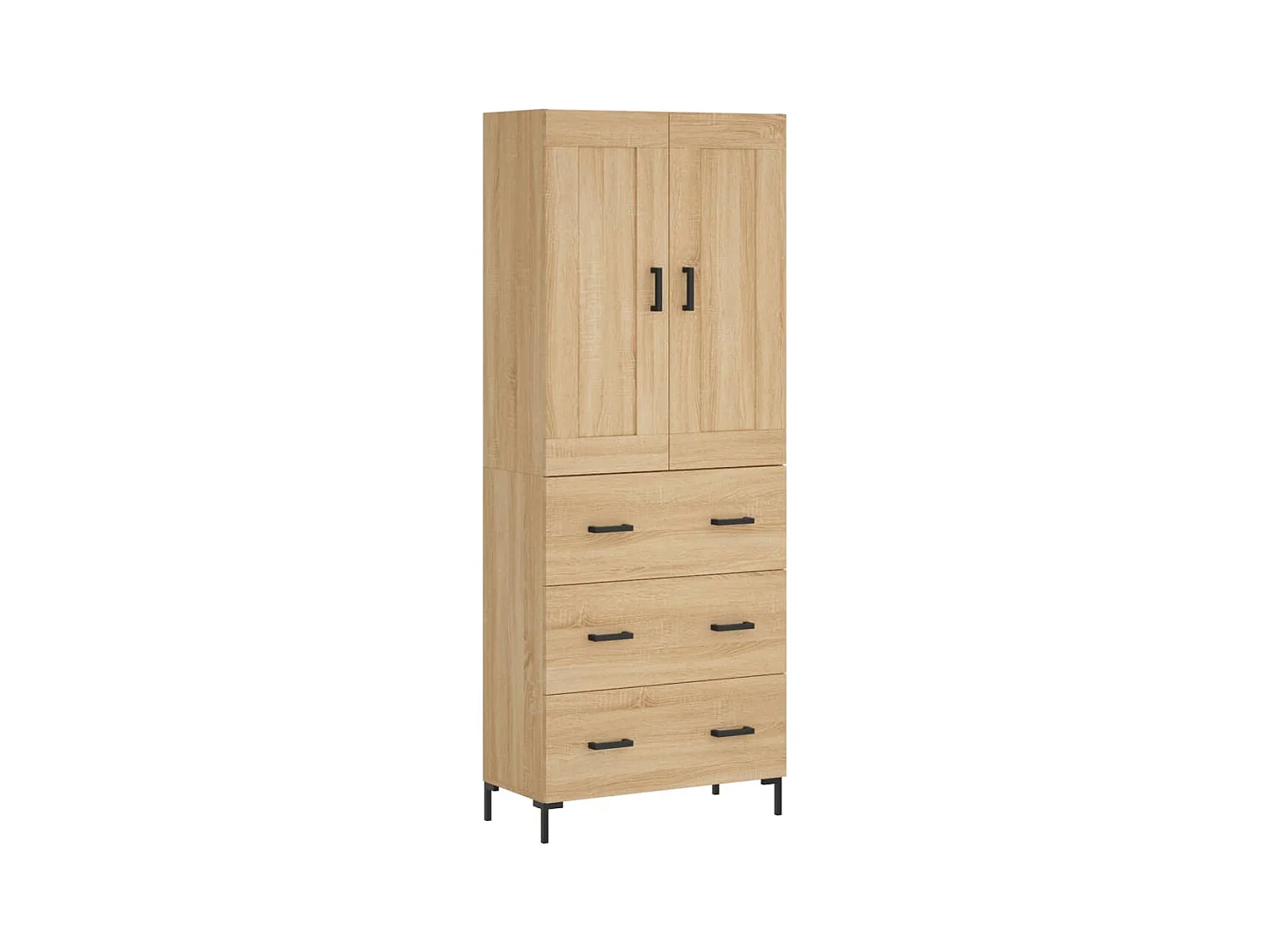 Buffet haut Chêne sonoma 69,5x34x180 cm Bois d'ingénierie
