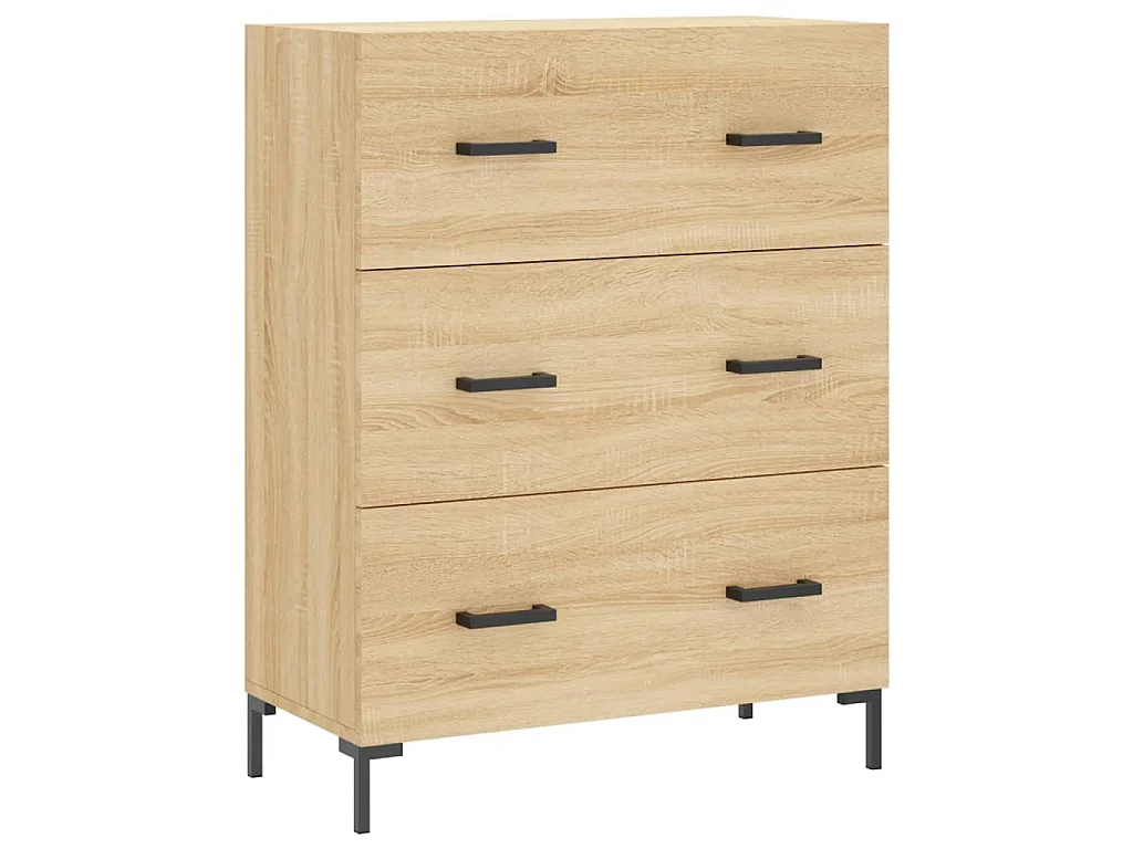 Hoge kast 69,5x34x180 cm bewerkt hout sonoma eikenkleurig