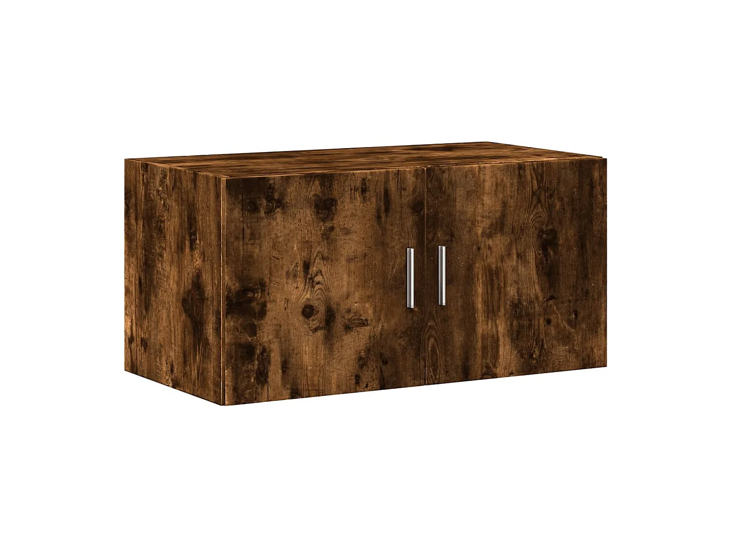 Opbergkast 80x42,5x225 cm bewerkt hout gerookt eikenkleur