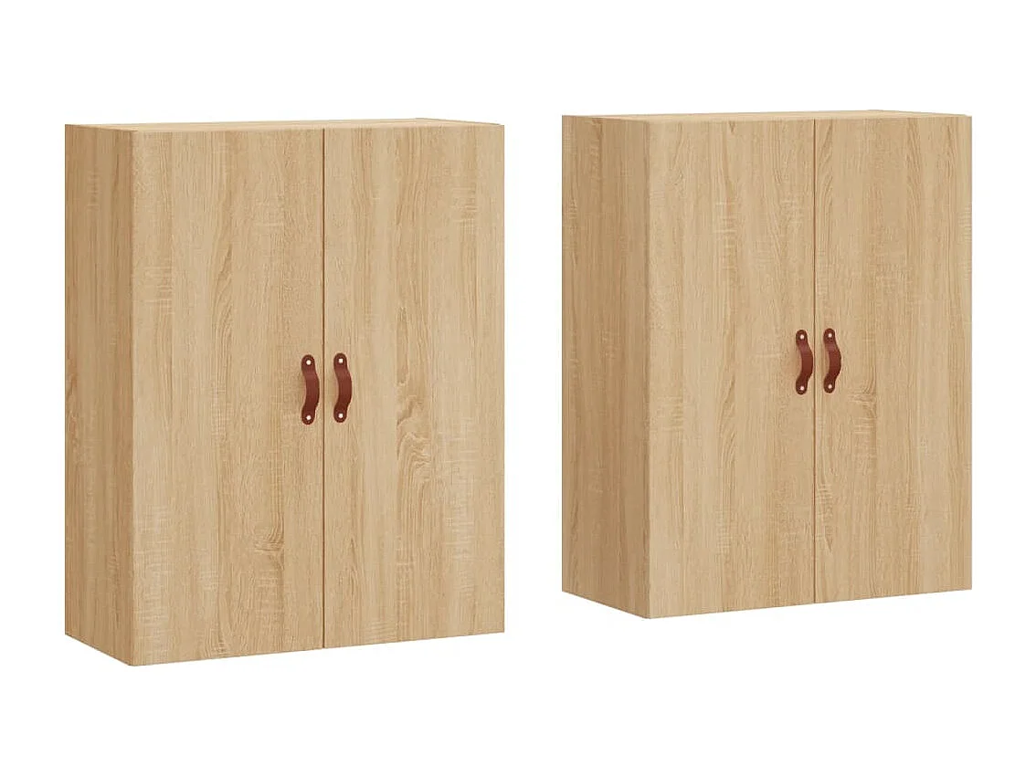 Armoires murales 2 pcs chêne sonoma 69,5x34x90 cm