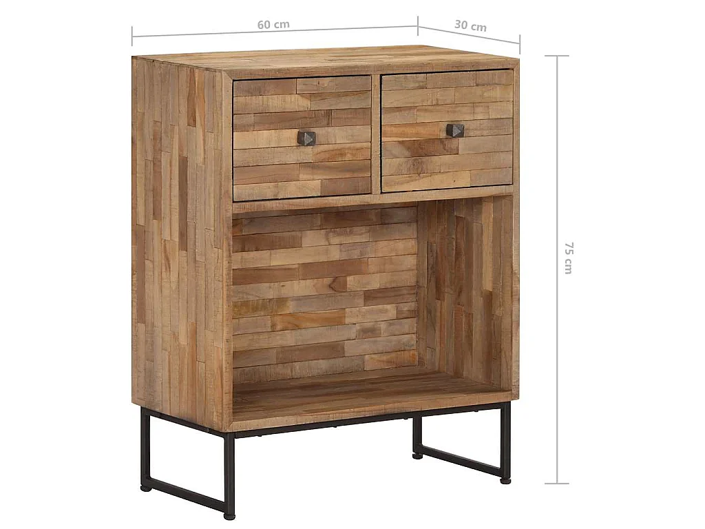 Credenza in Legno di Teak di Recupero 60x30x75 cm