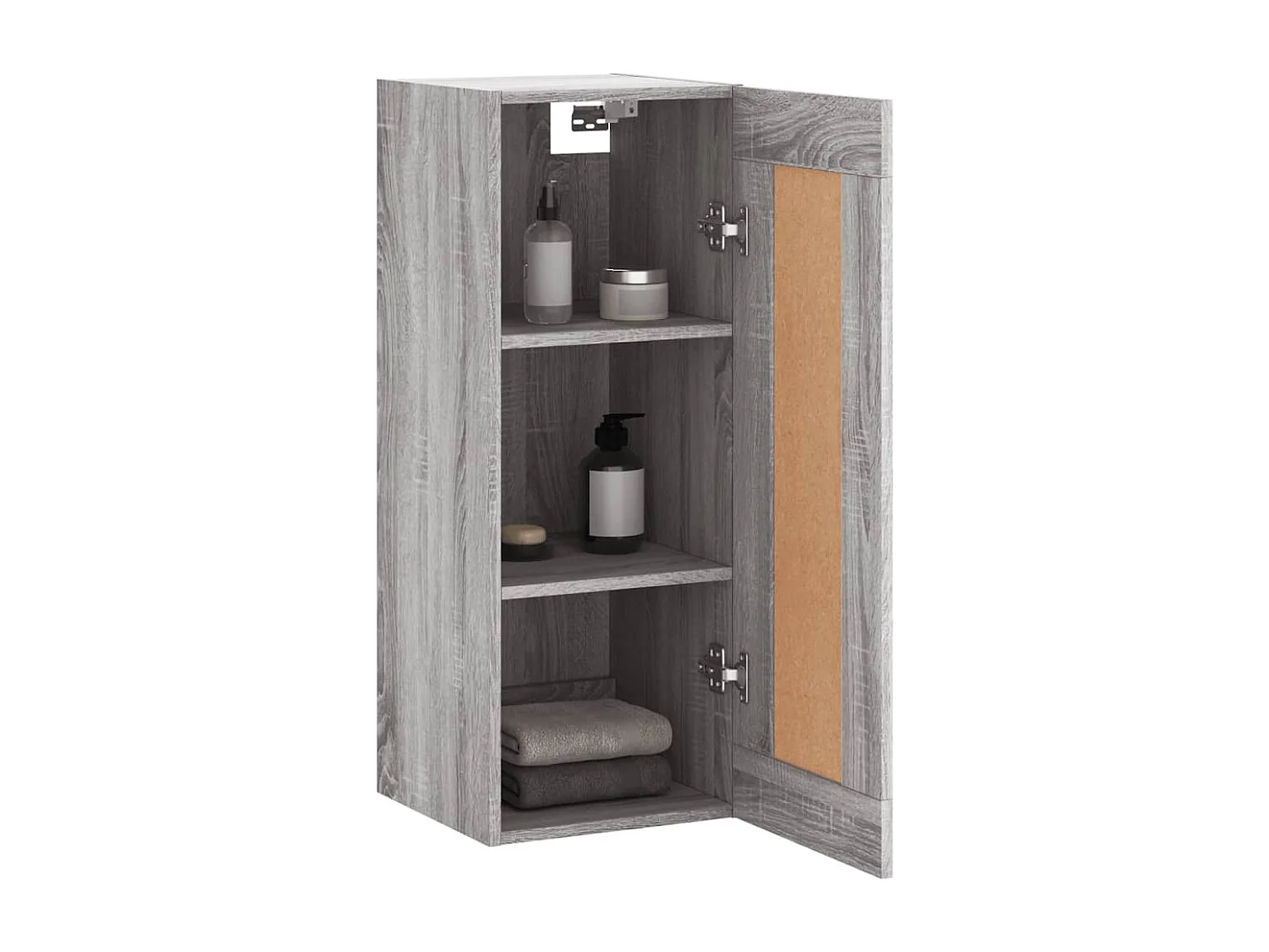 Armoire murale sonoma gris 34,5x34x90 cm bois d'ingénierie