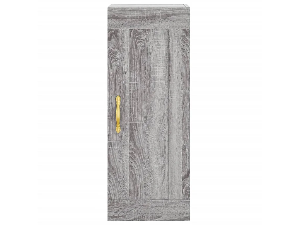 Wandkast 34,5x34x90 cm bewerkt hout grijs sonoma eikenkleurig