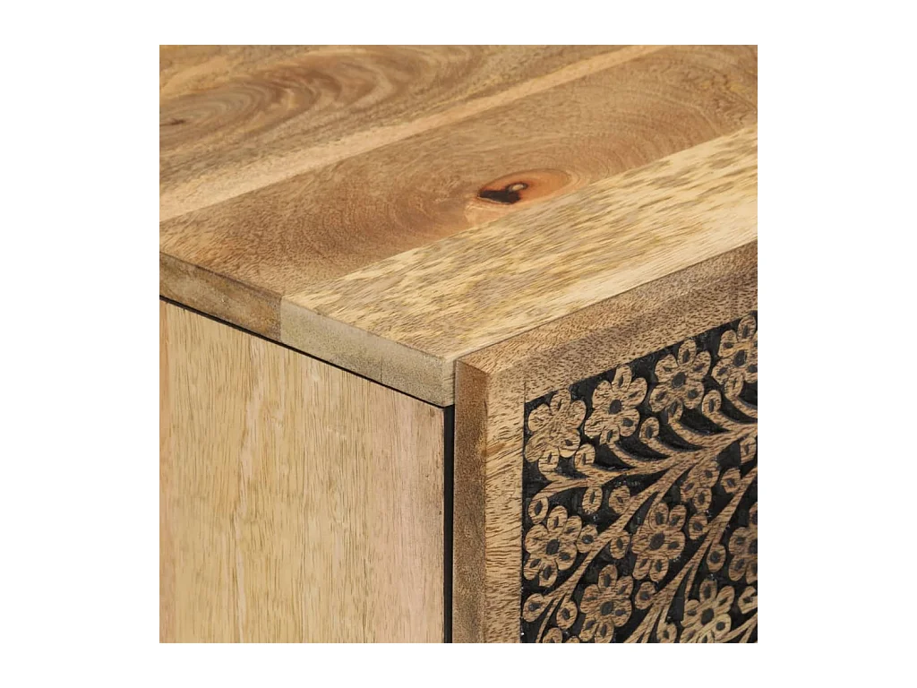 Móveis de apoio 3 pcs 60x33x75 cm madeira de mangueira maciça