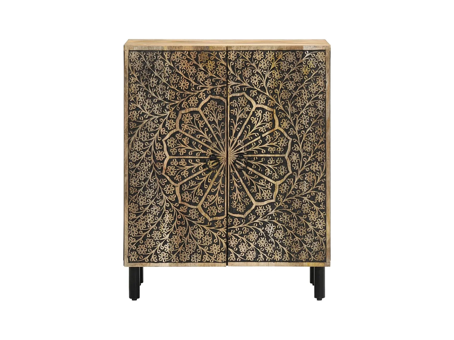 Móveis de apoio 3 pcs 60x33x75 cm madeira de mangueira maciça