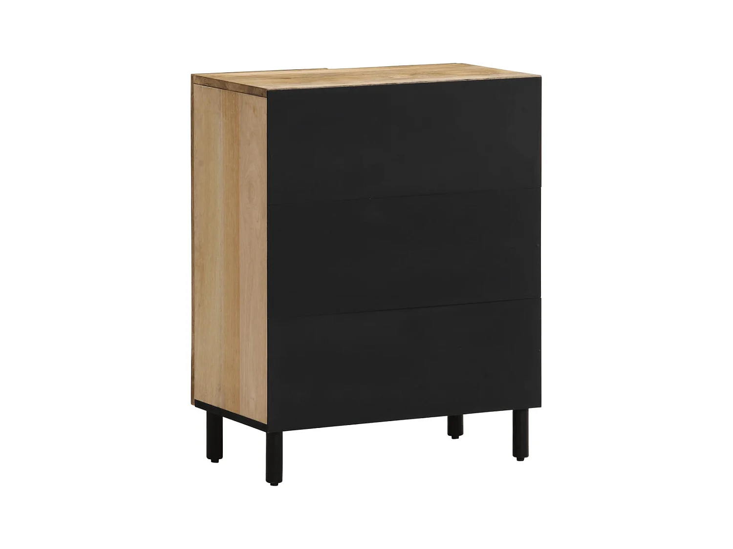 Móveis de apoio 3 pcs 60x33x75 cm madeira de mangueira maciça