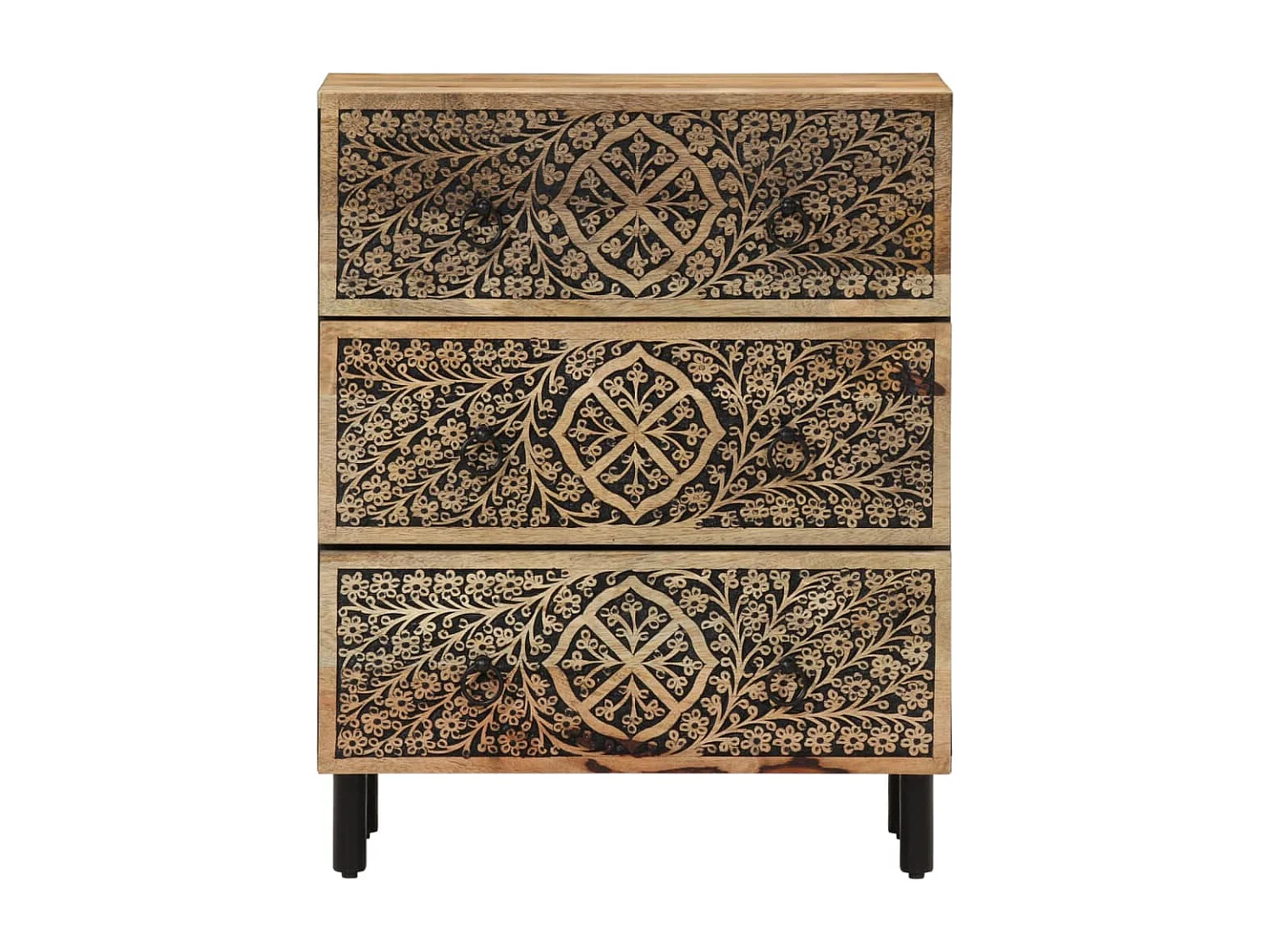 Armoires latérales 3 pcs 60x33x75 cm bois massif de manguier