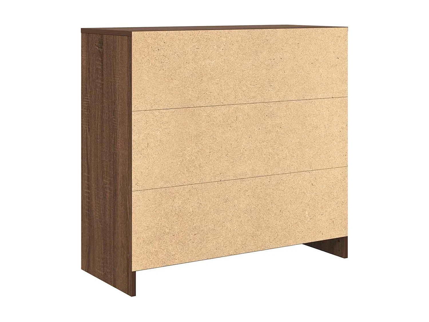 Buffet avec tiroir chêne brun 80x34x76 cm bois d'ingénierie