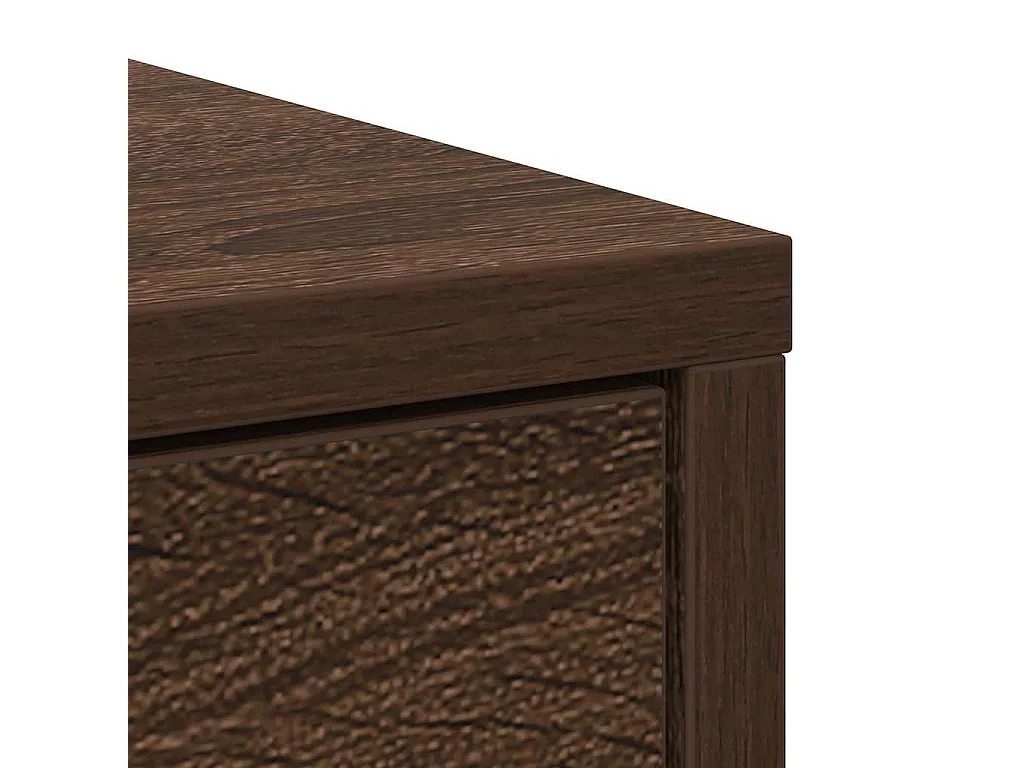 Buffet avec tiroir chêne brun 80x34x76 cm bois d'ingénierie