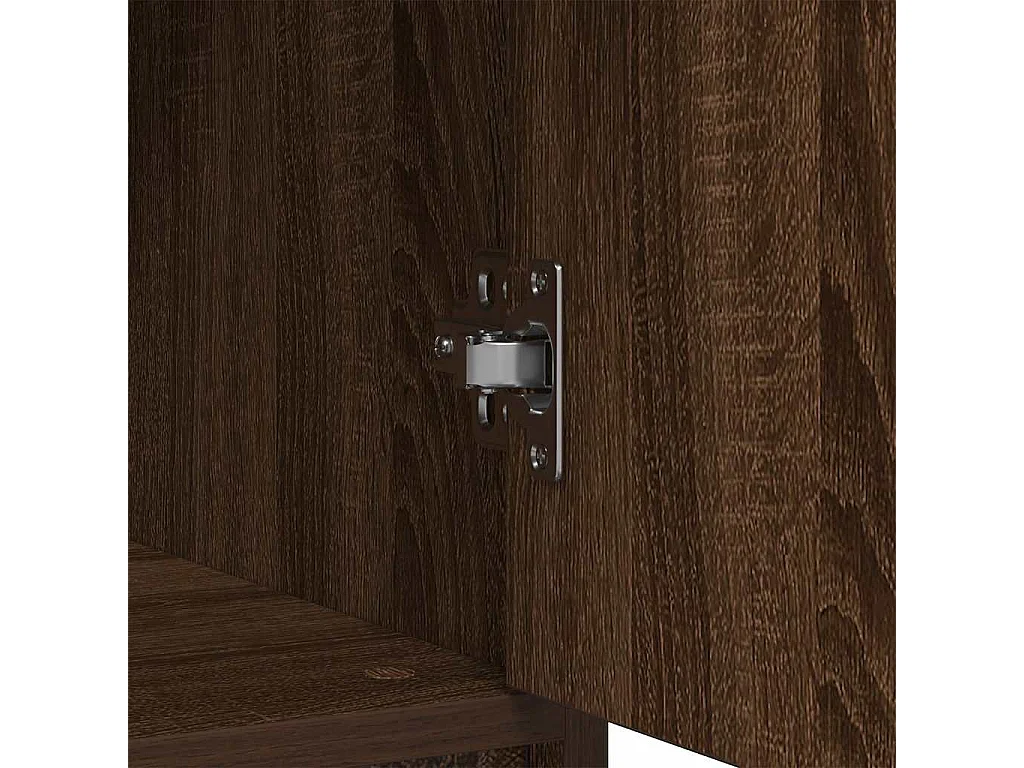 Buffet avec tiroir chêne brun 80x34x76 cm bois d'ingénierie