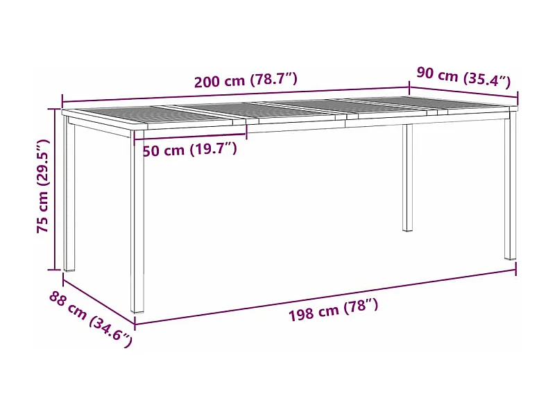 Garten Essgruppe 7 pcs Massivholz Teak