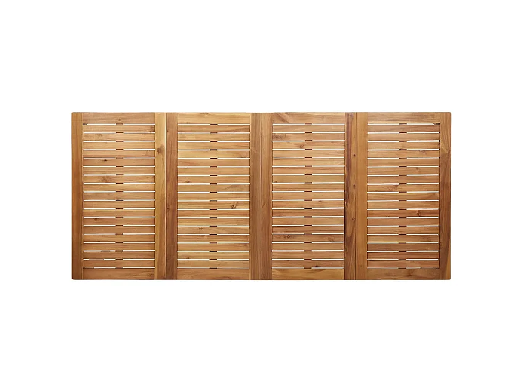 Tuin eettafelset 7 pcs Massief Teakhout en RVS