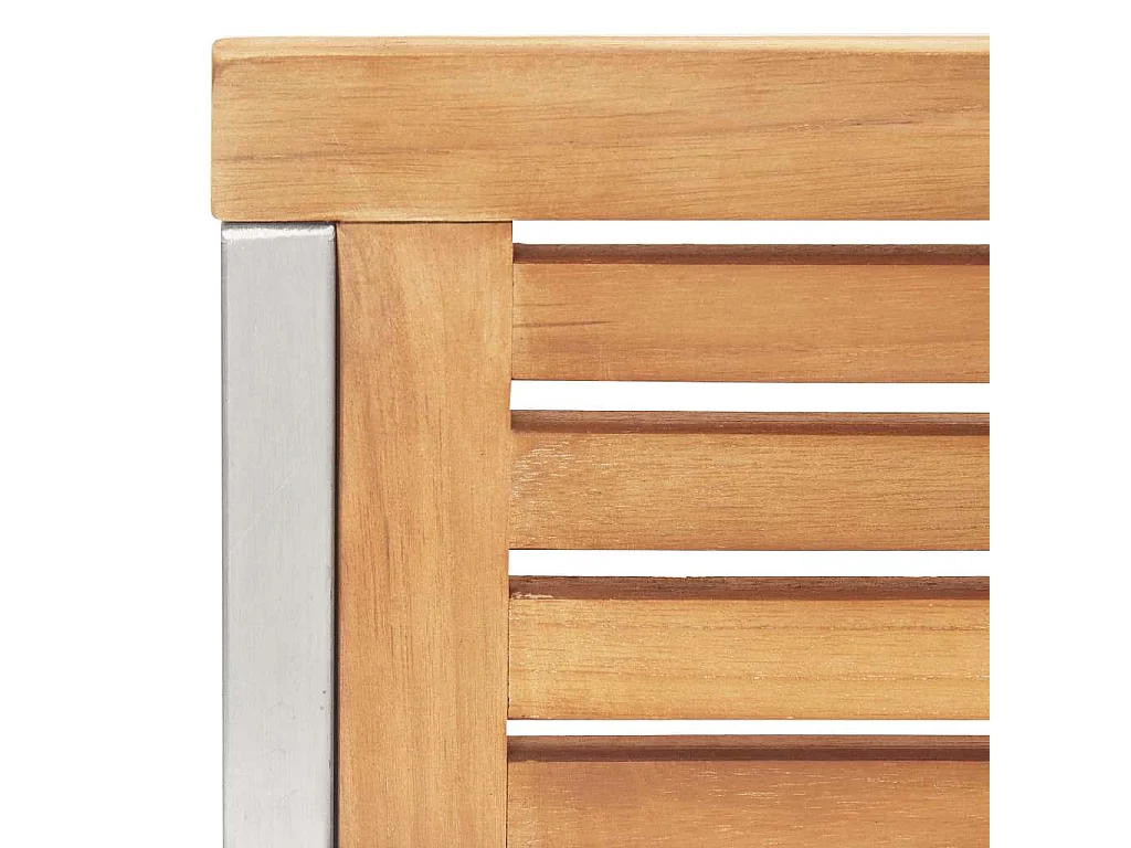 Tuin eettafelset 7 pcs Massief Teakhout en RVS
