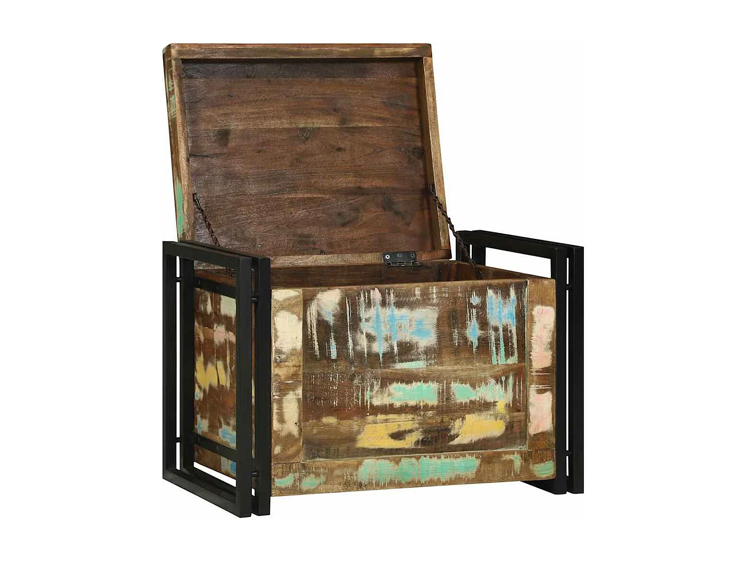 Boîte de Rangement 60 x 40 x 41 cm Bois de récupération