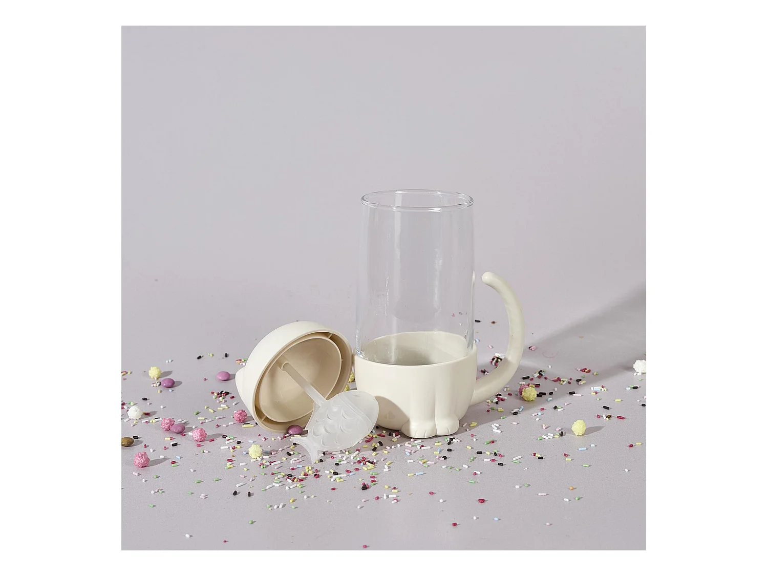 Mug infuseur forme poisson chat collection CAT KAWAII 30 cl coloris blanc