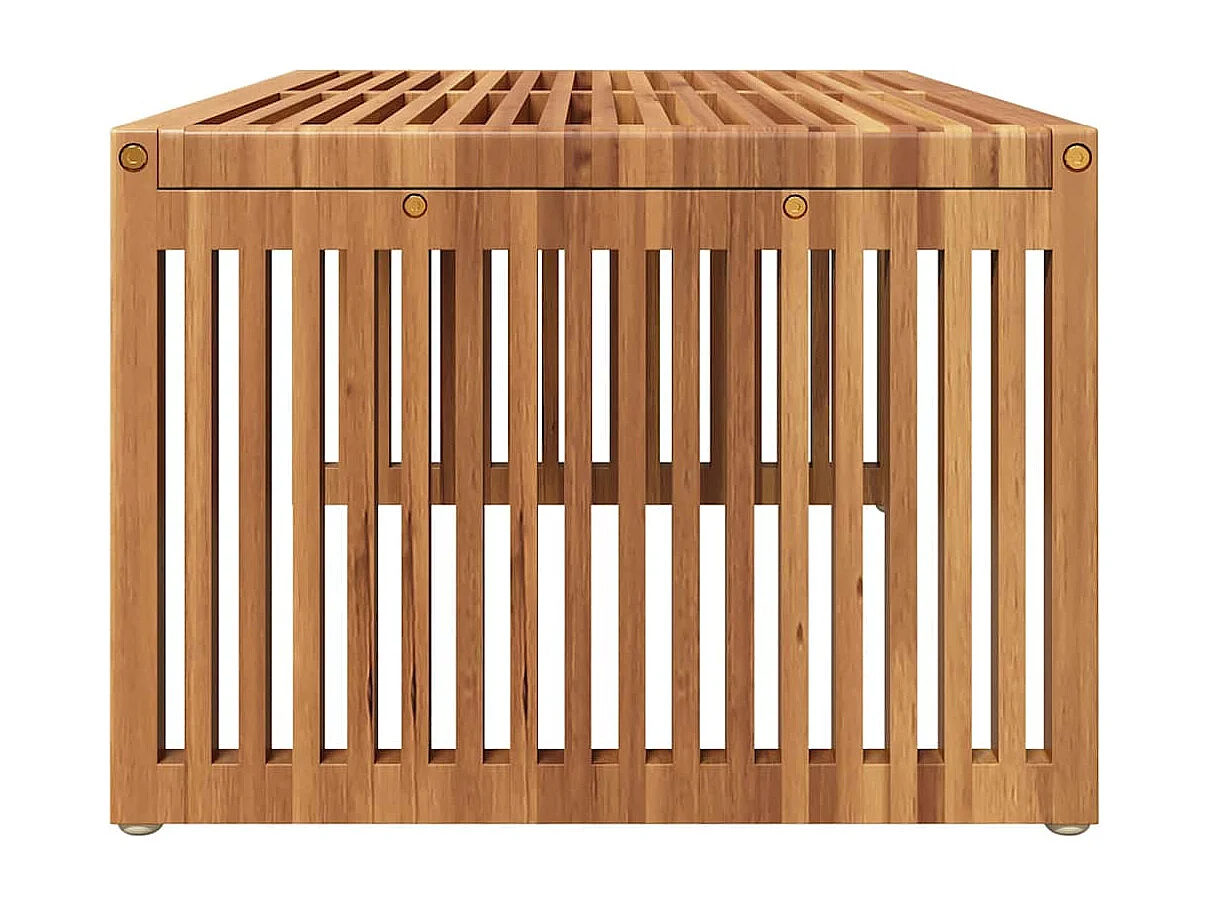 Garten Beistelltisch Braun 90 x 50 x 36 cm Teak-Massivholz