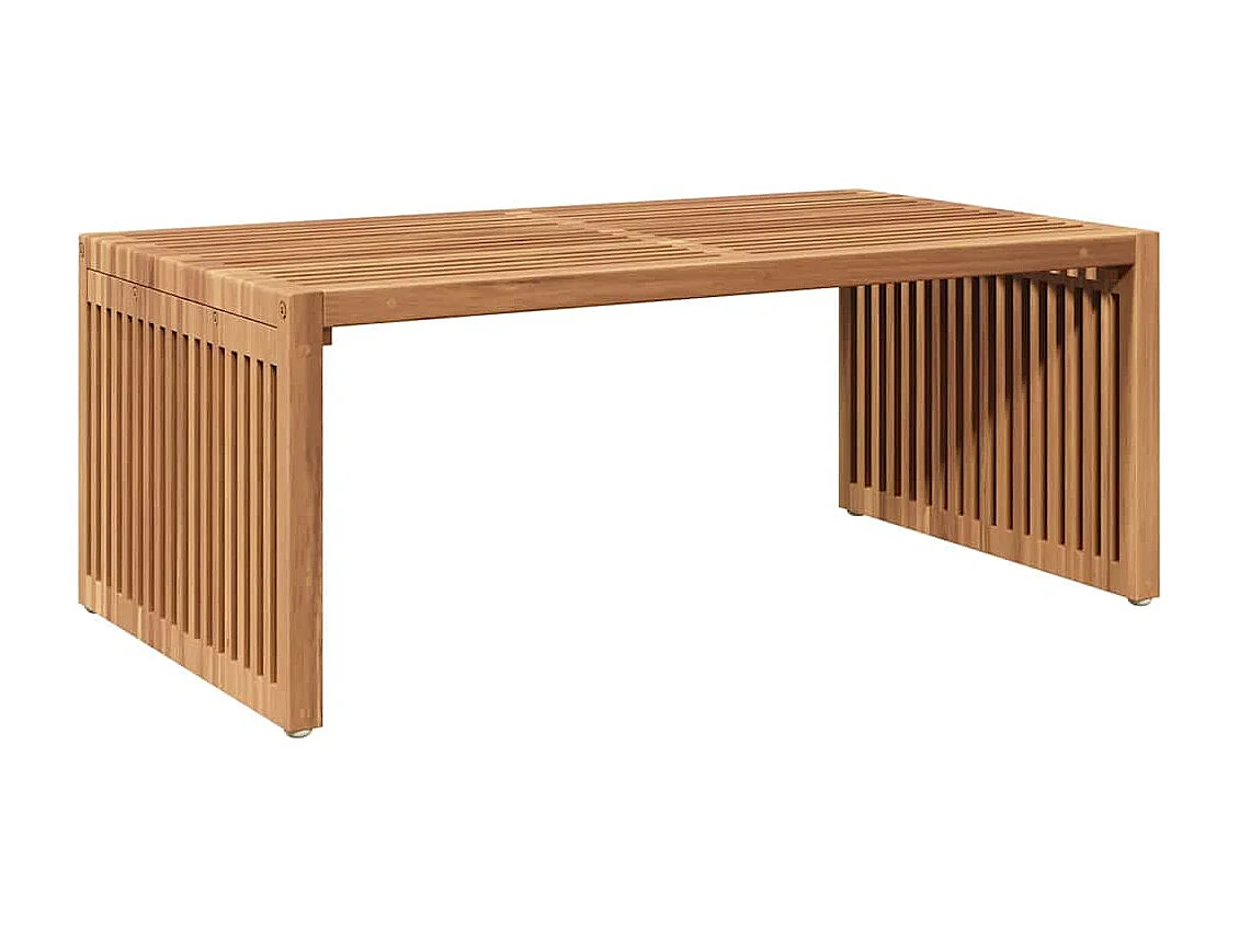Garten Beistelltisch Braun 90 x 50 x 36 cm Teak-Massivholz
