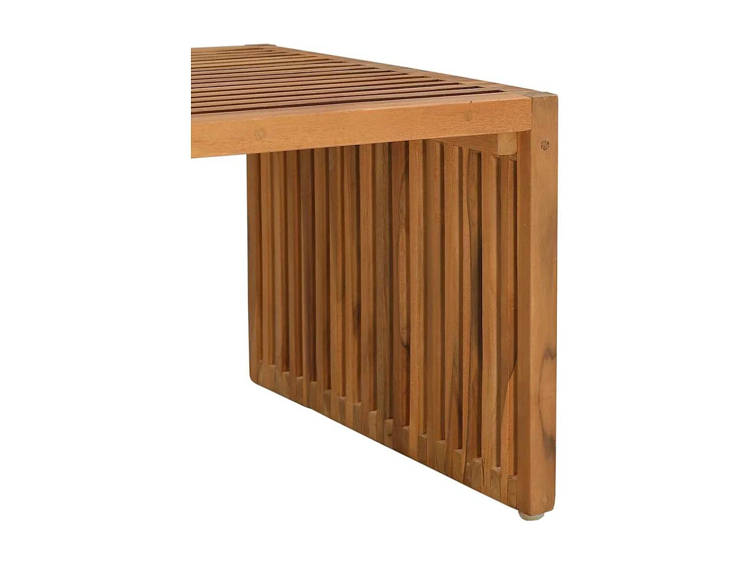 Garten Beistelltisch Braun 90 x 50 x 36 cm Teak-Massivholz