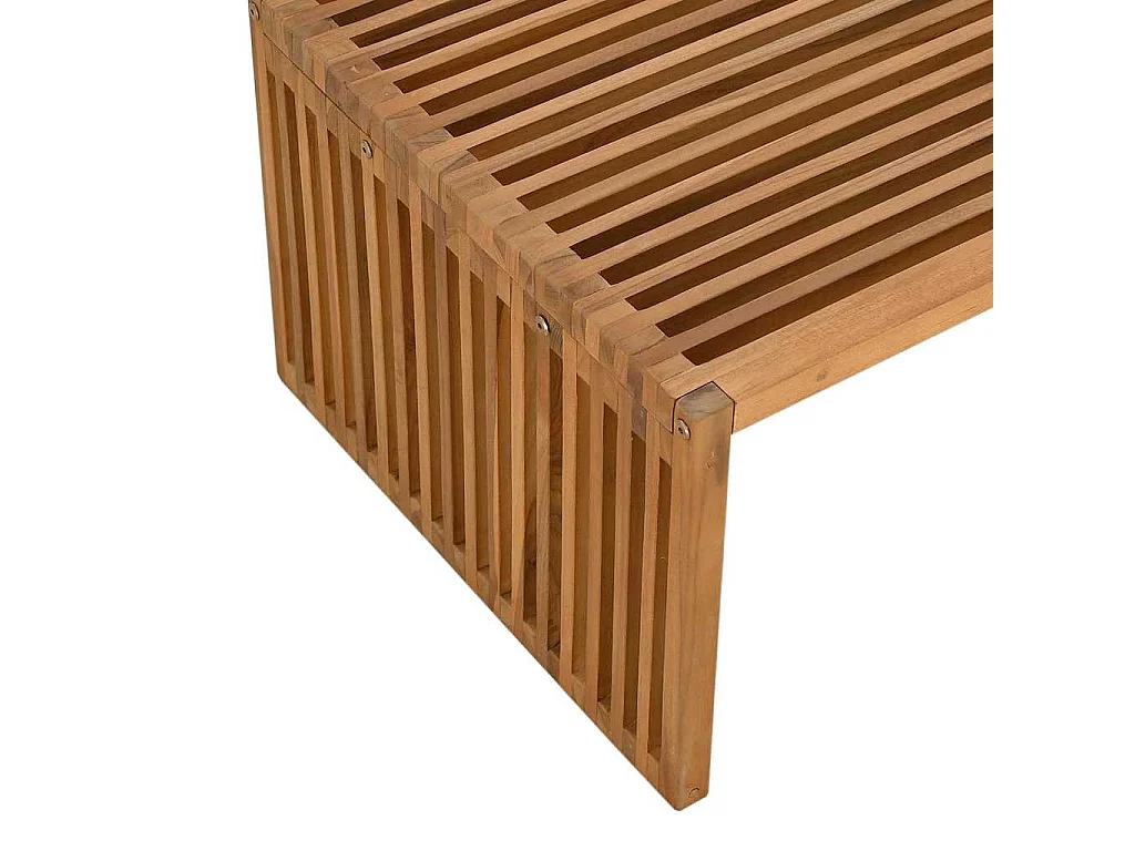 Garten Beistelltisch Braun 90 x 50 x 36 cm Teak-Massivholz