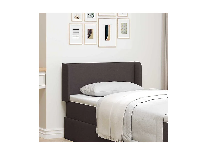 Oreille de tête de lit Réglable Marron 16 x 40 x 4,5 cm tissu