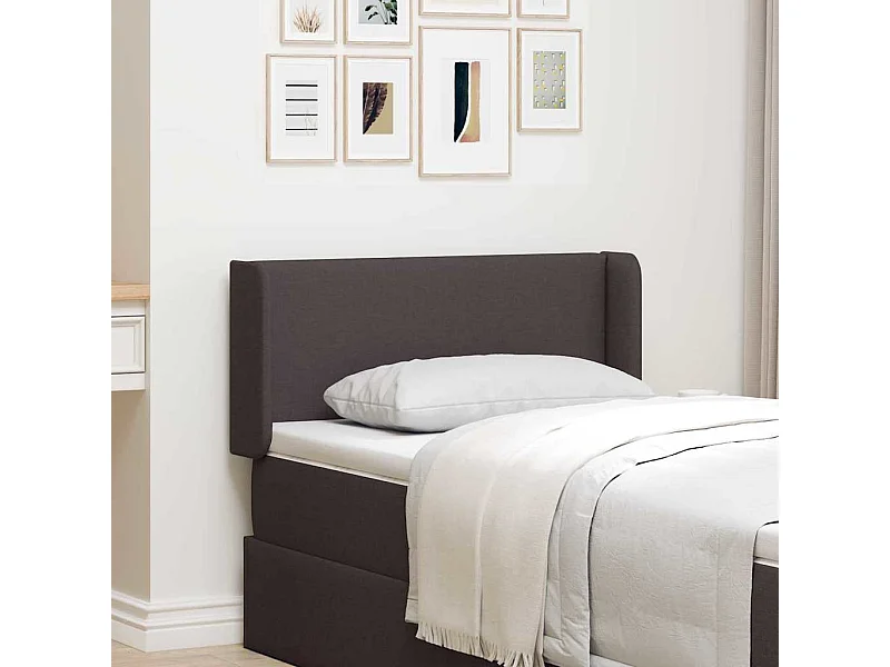 Oreille de tête de lit Réglable Marron 16 x 40 x 4,5 cm tissu